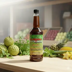 Maguey Vegetable Juice - 1L (33.3Fl Oz) Michoacano Tarasco Jugo De Maguey Reinforced with Guanabana, Moronel, Cancerina, Aloe