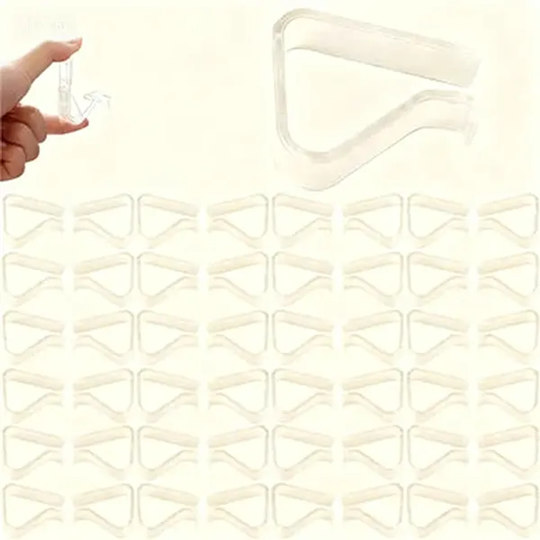 48-Piece Reusable Tablecloth Clamp Set, Clear Plastic Windproof Table Cover Clips, Secure Grip Tablecloth Holder for Outdoor Picnic Camping, Heavy-Duty Tablecloth Clips for Wedding Party Christmas