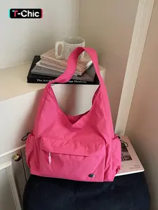 Fashionable and casual drawstring design, lightweight and comfortable shoulder bag with multiple pockets, street style daily handbag, armpit bag, shopping bag, shopping bag