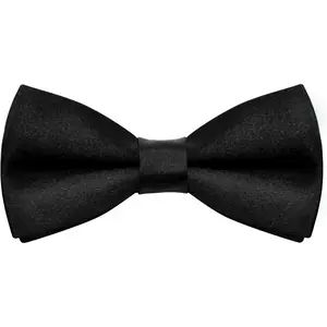 Kids Bow Tie Classic Solid Color Satin Bow Tie for Kids Wedding Party