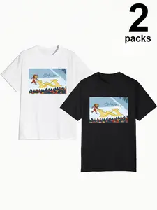 Ohio Vs Michigan Intercollegiate Shirt, Large Letter Ohio Print T-Shirt, Buckeye Fan M Style Two-Piece Set, Casual Fitted Tee