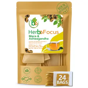 Maca & Ashwagandha Herbal Tea – 24 Tea Bags (2000 mg Each) – Traditional Herbal Infusion – 100% Natural, Non-GMO, Caffeine-Free –Authentic Peruvian-Inspired Botanical Blend – Daily Wellness Support – By BexpertsUSA
