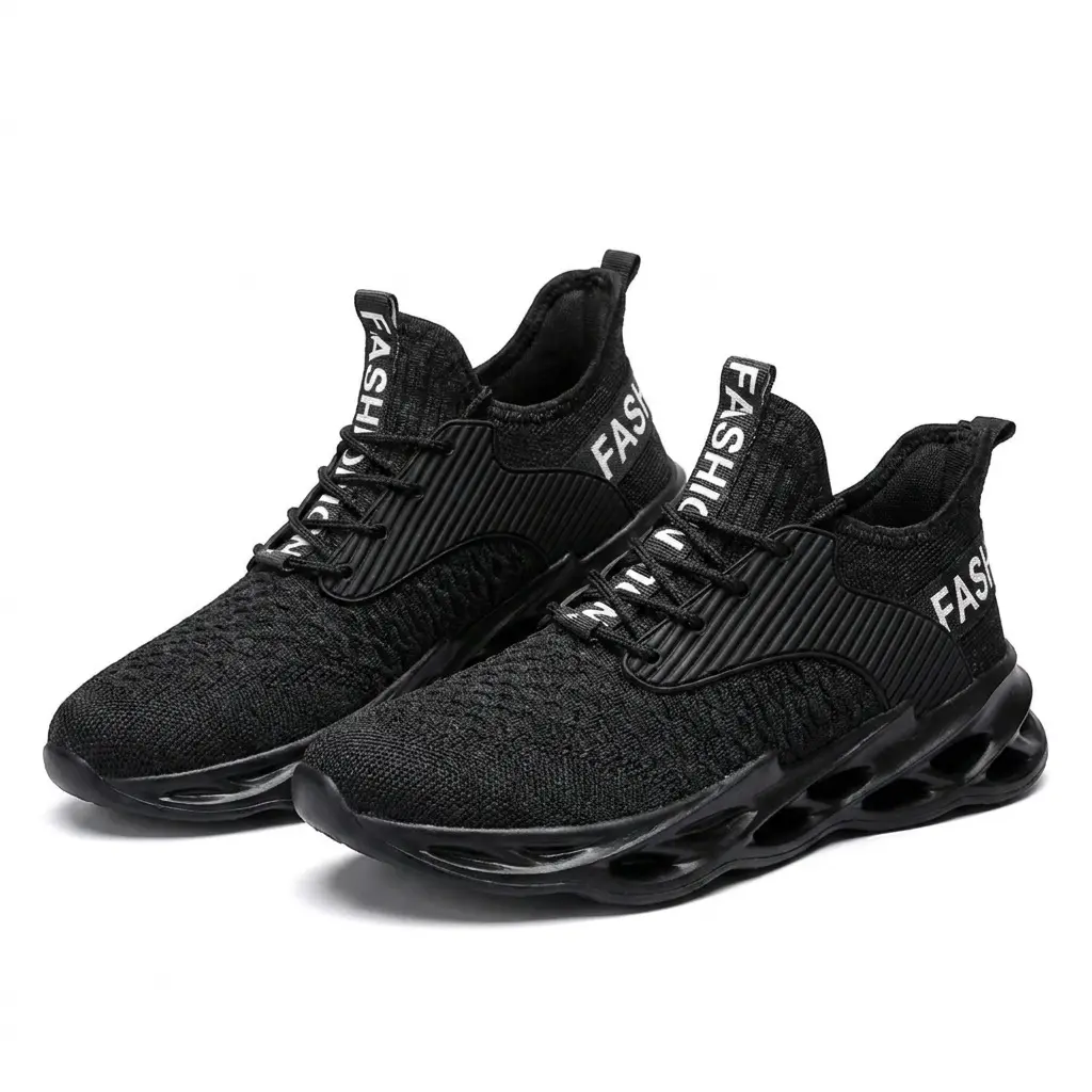 Women's Sporty Chic Mesh Slip-On Sneakers with Blade Sole, Lightweight Breathable Nonslip Gym Trainers with Padded Ankle Support, Bike Riding, Running Shoes Women, Road Runners