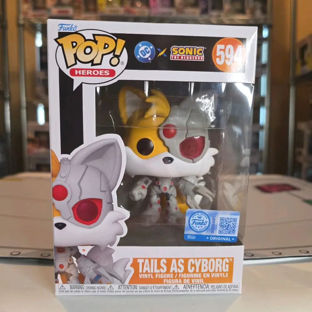 Funko Pop Heroes Tails as Cyborg #594 DC x Sonic The Hedgehog Entertainment Earth Exclusive