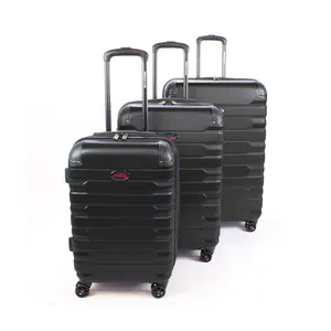 American Flyer Mina 3-Piece Hardside Luggage Se- Black