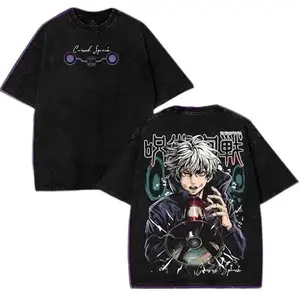 Inumaki Toge Cursed Speech Jugon JJK Jujutsu Kaisen Anime Manga Unisex Washed  Tshirt 90s Tops Soft graphic tee apparel