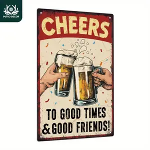 Retro Beer Decor Aluminum Wall Art Vintage Metal Sign 11.8x7.8 Inch Vintage Style Home Bar Sign for Pub Basement Tavern Man Cave Gift