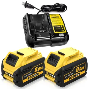 9.0Ah Lithium Battery and Charger for DeWalt Flexvolt System – Direct Replacement for DCB609, DCB606 Series, 20V/60V High Capacity Energy Efficient