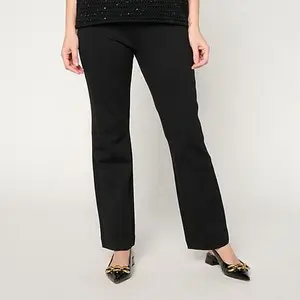 Jaclyn Smith Ponte Knit Pull-On Bootcut Pant