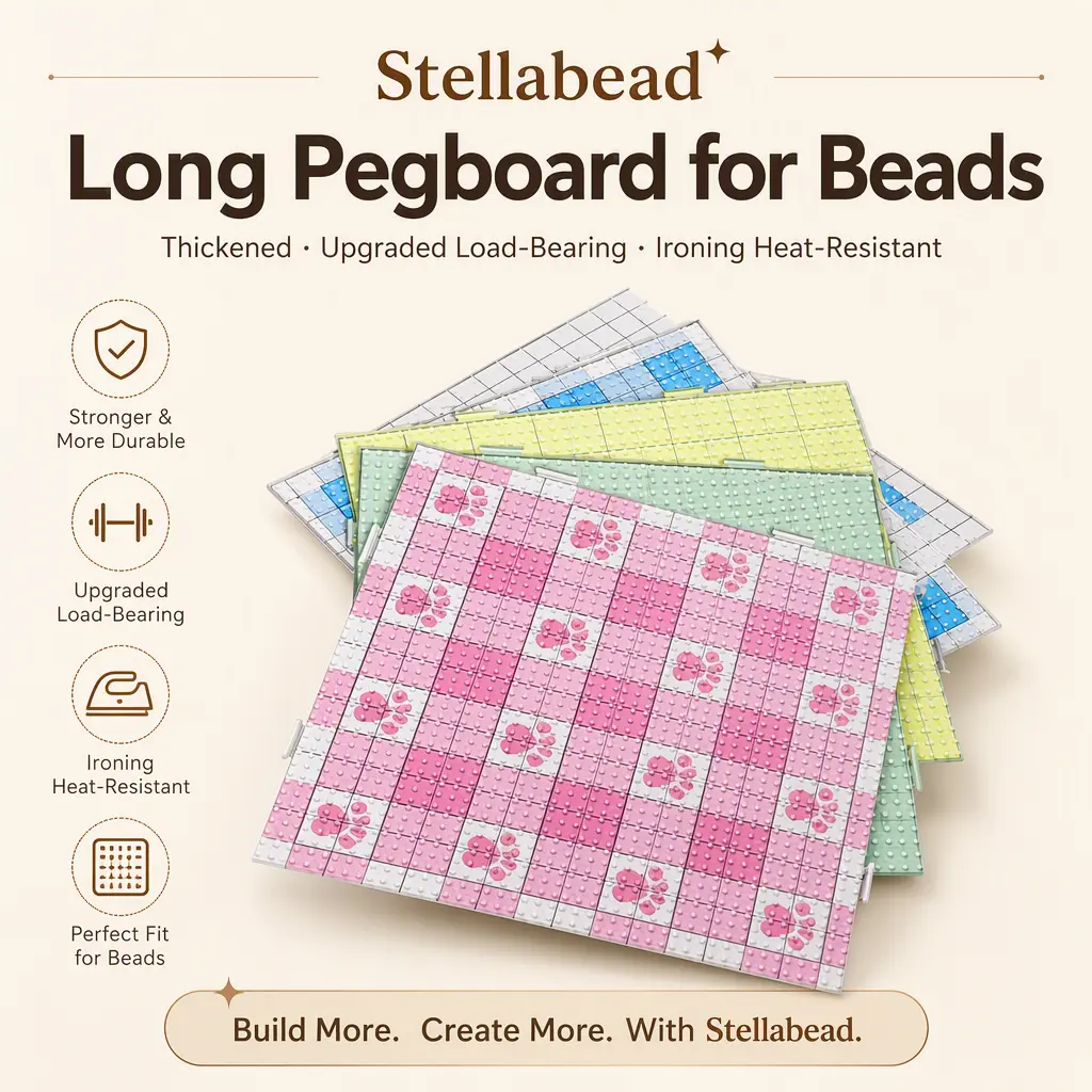 Stellabead 2.6mm Pegboard for Perler Beads, 78x78 Pegs, Heat-Resistant Anti-Scald Mosaic Template, Non-Deformable DIY Handmade Bead-Making Tool with None Unwanted Flaws for DIY Enthusiasts (All Seasons)