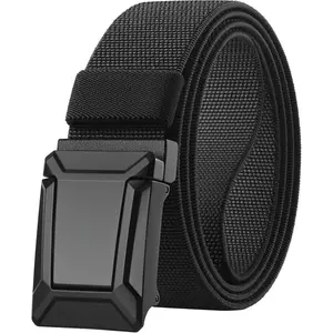Stretch Tactical Belt for Men, Military Work Rigger Hiking 1.5" Elastic Nylon Web Ratchet Quick Release Belt