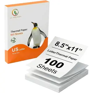 Thermal Printer Paper 8.5 x 11 Thermal Printing Paper Compatible with Portable Printer M08F-Letter M832 M834 MT800 100 Sheets