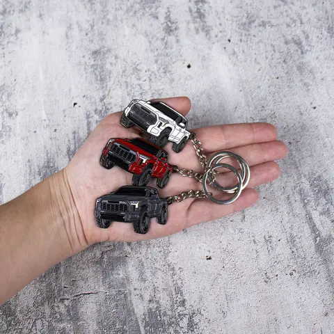 Tundra Keychain Metal Tundra Accessories 2024 2023 2022 - Key Ring Fob Cover Compatible with Toyota Tundra Trd Pro Off Road Toy Truck