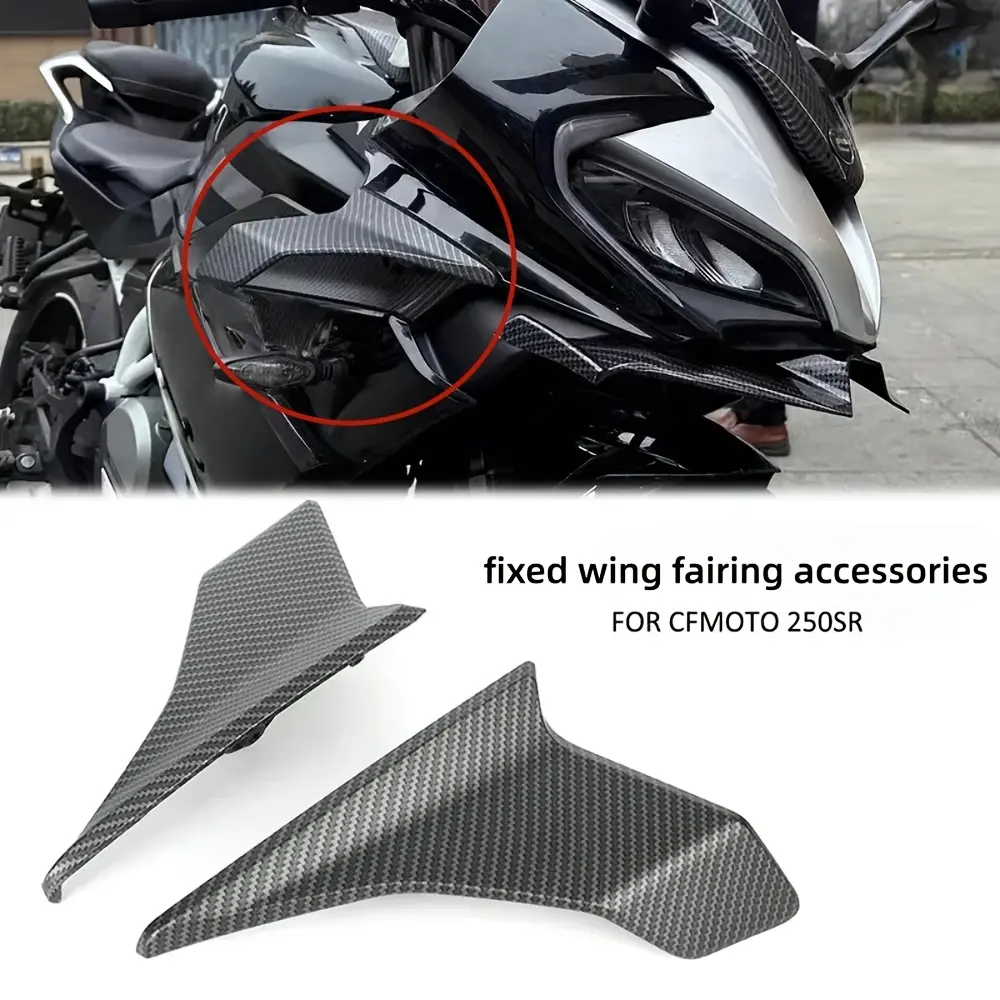 For CFMOTO CF250SR - Side Spoiler Wings and Fixed Winglet Fairing Deflector, Motorcycle Parts for Styling and Aerodynamics, Easy Installation, Cosmetic Upgrade, Motorcycle Accessories