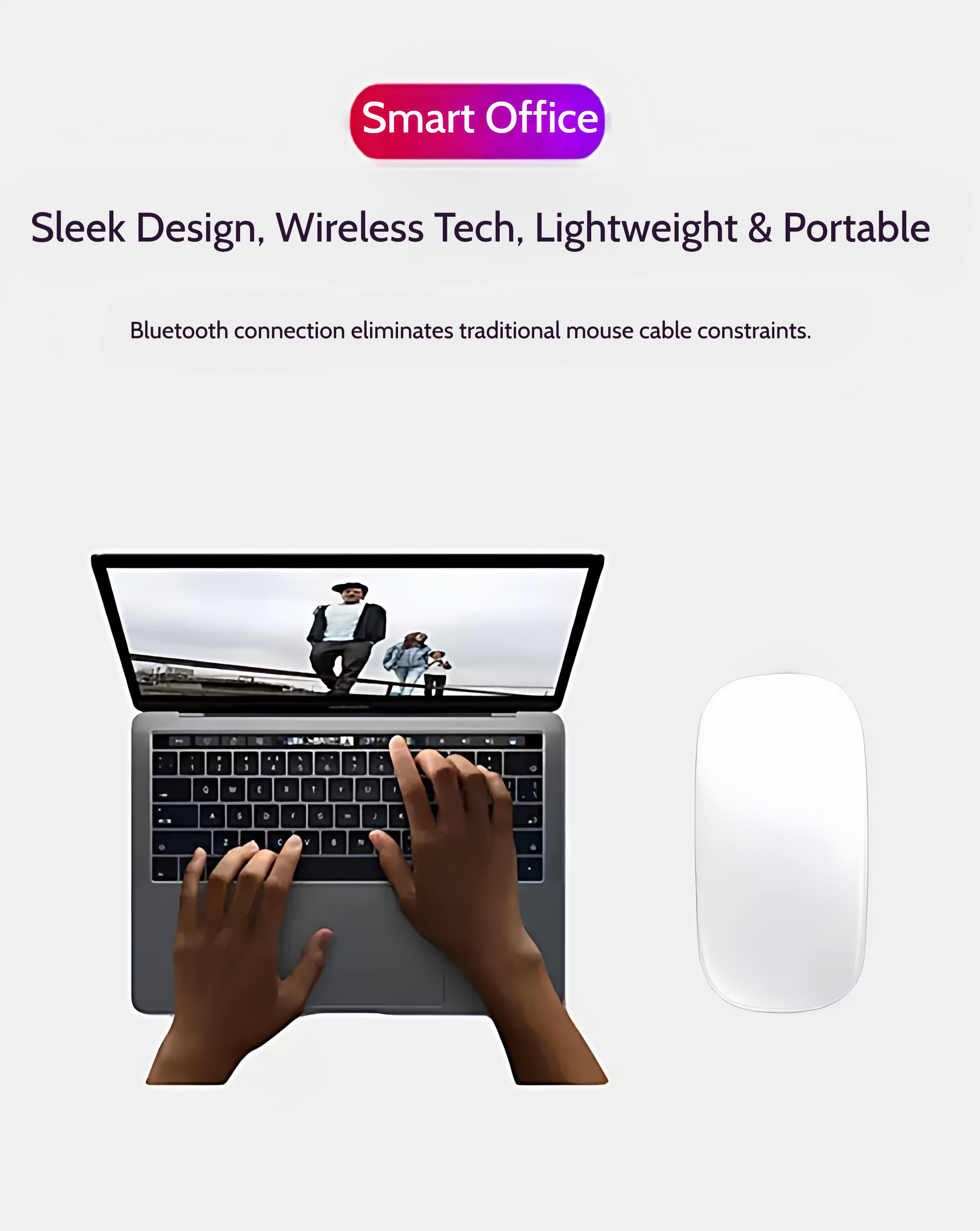 Luxury NEW Original Wireless Mouse Bluetooth 5.0 Full Gesture Touch Office Magic Mouse For Apple/Macbook/Air/Microsoft/Laptop Mac Tablet PC