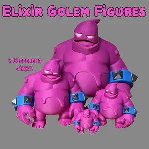 Elixir Golem Statue - Gamer Trophy Collectible Toy from Clash