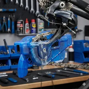 Bike Chain Cleaning Kit, Bike Accessories: Effective Cleaner, Prevents Rust & Scratches, Fits All Mountain & Road Bikes, Deep Cleans Dirt & Grease, Extends Chain Life, Easy Install & Remove, Save Time & Money, Complete Care with Brush