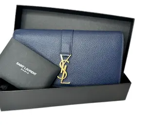 Pre-owned Yves Saint Laurent N/A Small Leather Goods Preloved YSL Flap Long Wallet