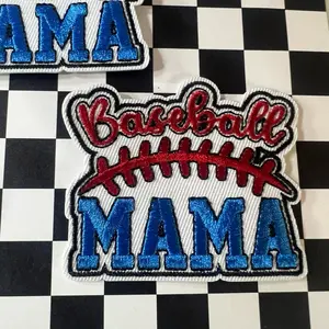 Baseball mama Iron on Patches