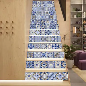Geometric Pattern Stair Sticker, Waterproof Removable Wall Sticker, Self-adhesive Wall Decal, Decorative Sticker for Home Stair