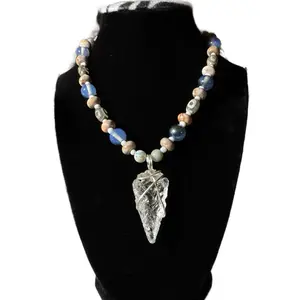Quartz Wire Wrapped Arrowhead