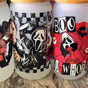 Mystery Horror Tumbler 16 oz Lightweight Spooky Beverage Container for Daily Routine with Suspenseful Design Drinkware Reusable Cup Washable Portable Snow Globe Type