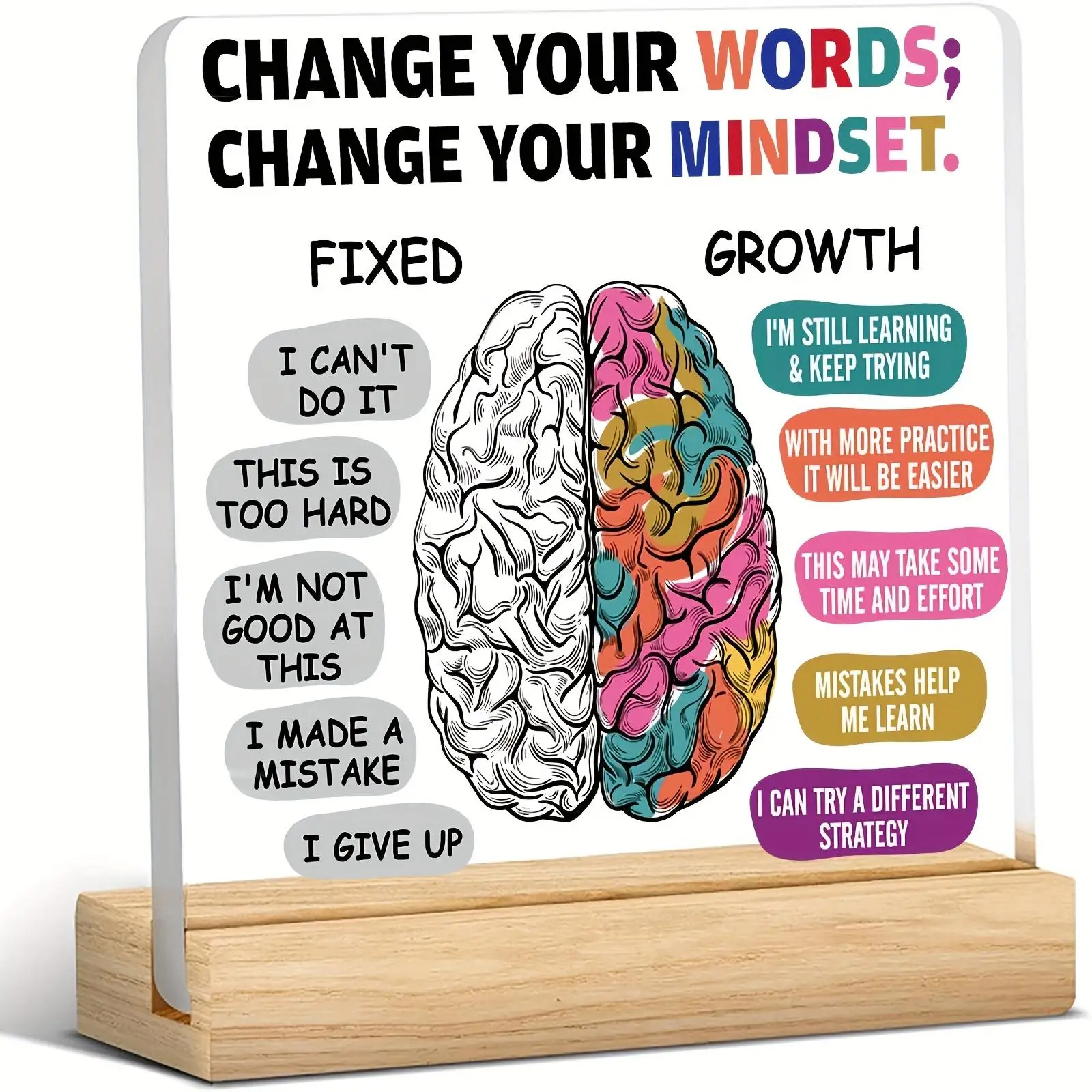 Desktop Ornament, Creative Acrylic Table Decor, Positive Gift for Best Friend, Home Decor, Desk Decorations, Desk Signs, Souvenir Gifts