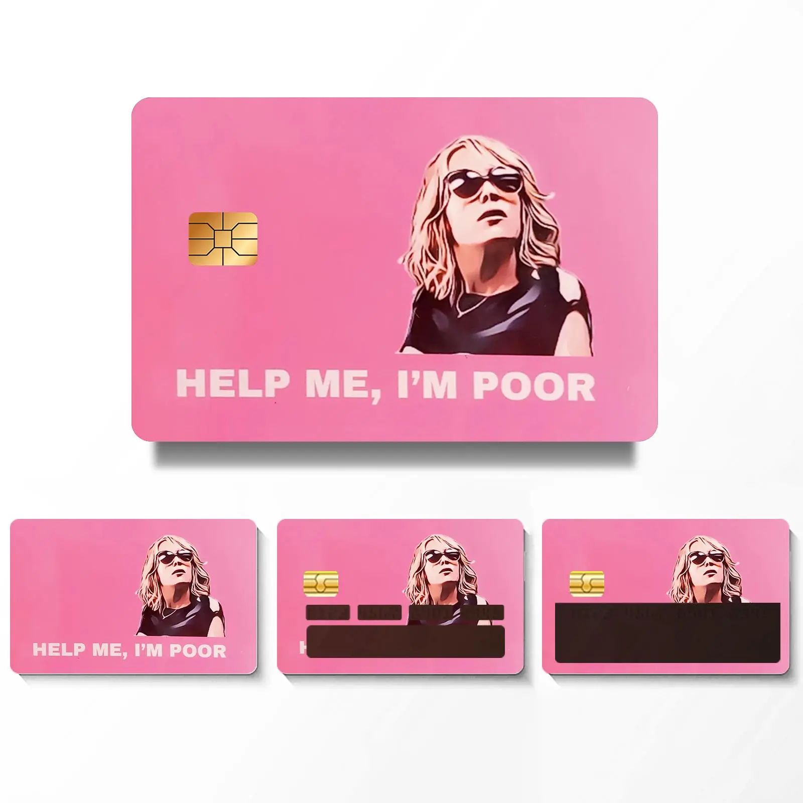Durable Credit Card Skin Sticker, Protector, 4 Pcs/set Ultra-thin Waterproof Scratch Resistant, Waterproof Material, Reusable Sticker, Bank Card Decorative Sticker for Men & Women