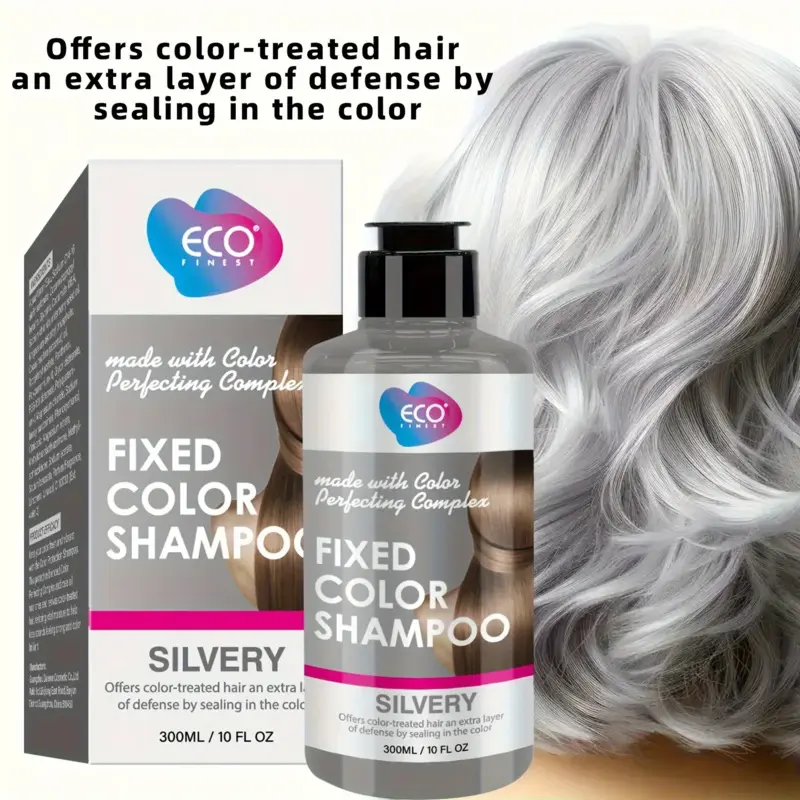 Silver color fixing shampoo - Color treated shampoo, coconut oil locking formula, gentle cleaning and moisturizing, suitable for all hair types, non irritating care, men's and women's hair dye repair, Hair Care Products, Hair Care Solution