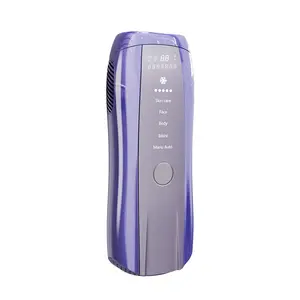 IPL Laser Hair Removal Device with Sapphire Ice-Cooling Technology for Women & Men, Painless & Long-Lasting Hair Remover for Full Body Use at Home, Safe on Face, Bikini Line, Armpits