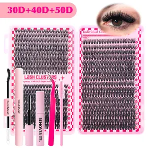 800pcs False Eyelash Extension Kit, Mixed 20D-100D Volume Lashes, Natural Look, Large Capacity, Beginner Friendly, Includes Tools