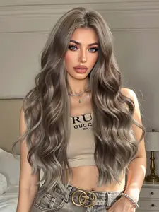 Synthetic Wig with Unique Silky Wavy Style, 28 Inch Long Heat-Resistant Hair for Festivals, Comfortable and Natural Look