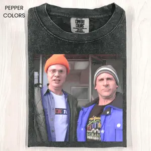 The Office Funny Winter Outfit Shirt Dwight & Michael Outdoor Scene Meme Tee Vintage Sitcom Tv Show Top Gift For Fans Sm Vintage Style Tee