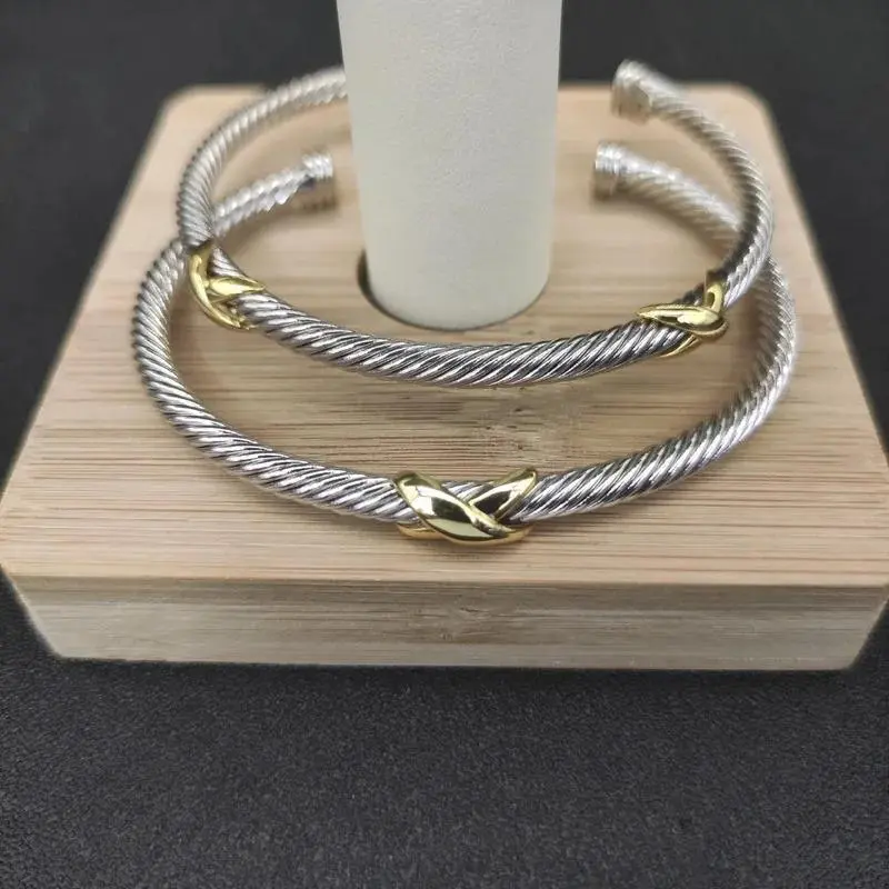 S925 Sterling Silver 4mm Link Bangle Bracelet - Fashionable, Trendy Bangle, Exquisite Trendy Neutral Retro Simple Luxury Jewelry for Party Gifting
