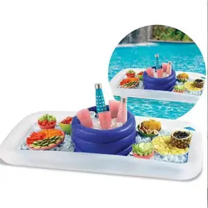 Inflatable Ice Tray for Pool Parties, High-Quality PVC Square Ice Cooler, Portable Drink Holder for Camping and Picnics
