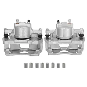 Front Left Right Brake Calipers w/ Bracket compatible for Dodge Nitro compatible for Jeep Liberty compatible for Wrangler