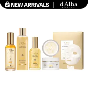 [OFFICIAL d'Alba] Vita Glow Complete | Day & Night Vitamin C Routine | Even Skin Tone & Dark Spot Care | All-In-One 5-Step Korean Skincare Set | Mist + Toner + Serum + Cream + Hydrogel Mask