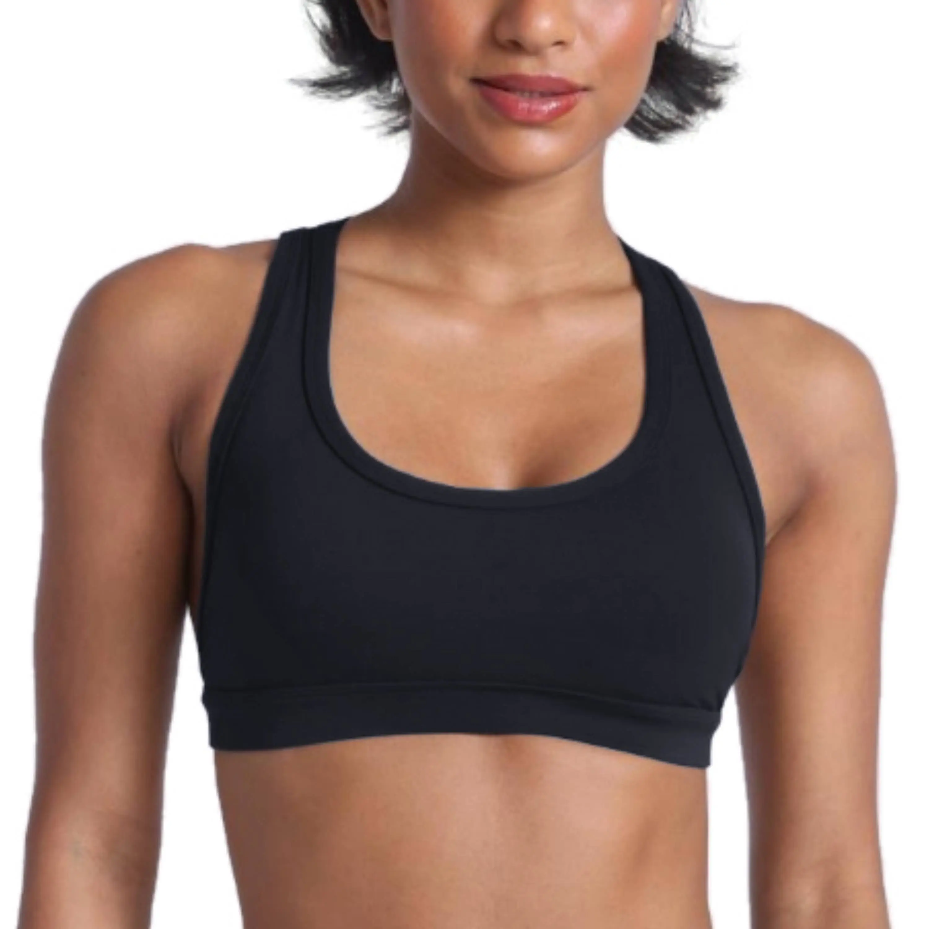 UNISSU Hugcurve Crisscross Strappy Back Sports Bra U Neck Wireless Padded Yoga Workout Tops, Breathable Sports Bra, Fitness Clothes, Workout Bras, Women Workout Clothes