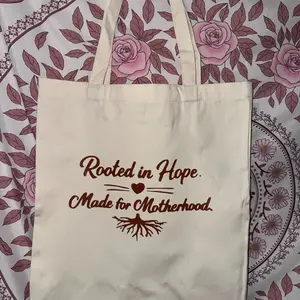 “Rooted in Hope. Made for Motherhood.” Canvas Tote | Fertility & IVF Gift