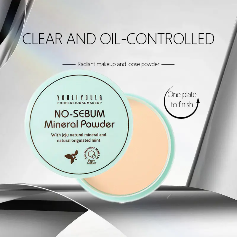 Matte Mineral Pressed Setting Powder and Concealer - Oil-Absorbing Formula for a Smooth, Flawless Finish