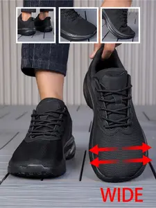 2026 Spring New Mesh Casual Shoes Unisex Style Breathable Wideshoes Men Toe Box Sneakers Widefootfriendly Toes  Lightweight Height Increasing Women Outdoor Walking Shoes Wide Feet Friendly