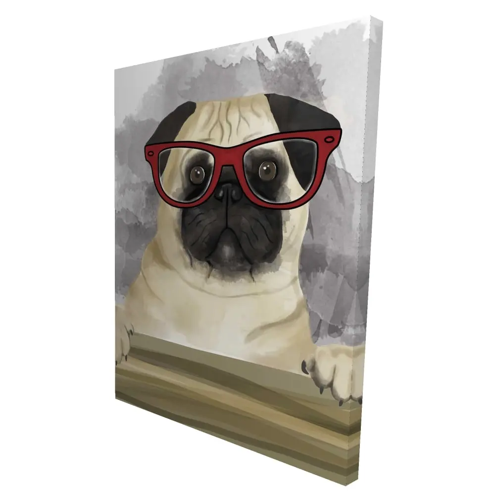 360 Stand Geek Carlin Artistic Photo Print - 36x48 in. Red Vibrant Cartoon Design Hanging Wall Art, Unique Artwork Decoration for Home Decor, Ideal Gift for Home Supplies Posters & Prints, Room