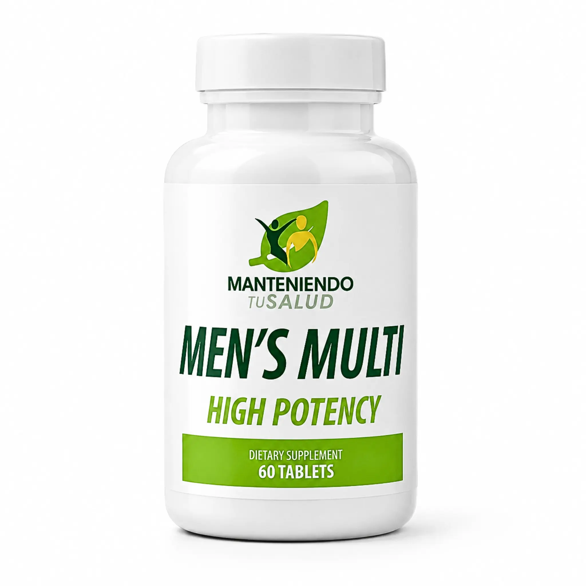 Manteniendo Tu Salud Men's Multi High Potency Vitamins, GMO-Free Nutrition Supplement - 60 Tablets for Energy Boost, Daily Health & Fitness Support