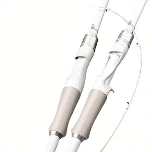 Carbon Fiber White Fishing Rod - High Power -, Multiple Sizes, Casting and Spinning Options - Comfortable EVA Grip, Sensitive Rod Tip, Fast Fish Retrieval - Suitable for Outdoor Fishing