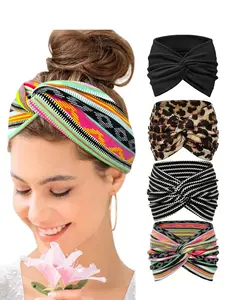 Boho Style Leopard Print Hair Band, High Stretch Hair Band, Chic Headbands, Elastic Headbands, Casual Versatile Hair Accessories for Women & Girls, Minimalist Headwear Suitable for Thick Hair
