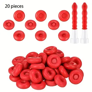 20pcs Caulk Cap Saver Cap Caulk Finishing Tool Caulk Saver Caps Caulking Tube Covers Tube Caps For Sealing And Preserving, Red
