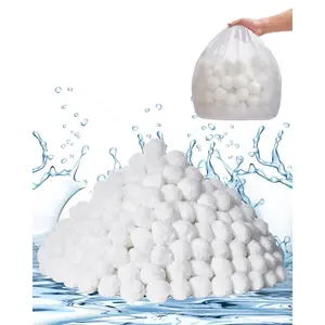 summervibesVEVOR Pool Filter Balls for Sand Filter, 4.6 lbs, Filter Balls Replace Pool Filter Sand, Reusable Polyester Fiber Filter Media Balls with Wash Bag, for Swimming Pool Above Ground Pool Aquarium Tank