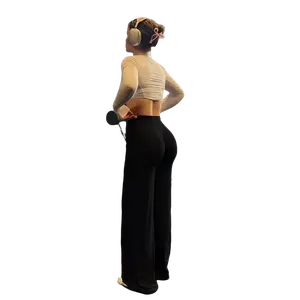 Straight-leg, butt-lifting, slimming, figure-flattering fitness yoga pants for women, tight-fitting