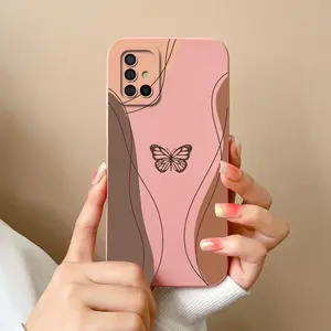 For Samsung A51 A71 A31 Phone Case Simple Heart Liquid Silicone Camera Protection Back Cover For Samsung Galaxy A 51 71 31 Funda