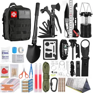 Survival Gear & First Aid Kit Professional Emergency Supplies Tools for Hiking Camping Hunting SOS Outdoor Adventures Valentine Gift for Men